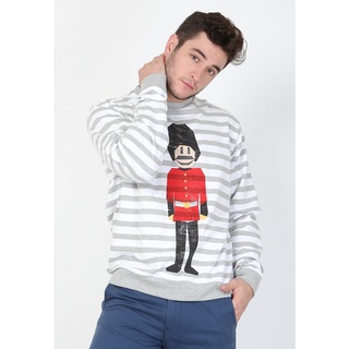 Skelly เสื้อสเวตเตอร์ Royal Guard Stripe สีเทา