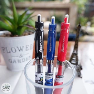 ปากกาเจลแบบกด 0.7 3สี Super panda GENVANA (G-1219) ปากกา