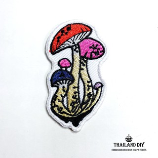 [ พร้อมส่ง ] ตัวรีดติดเสื้อ น่ารัก ลาย การ์ตูน เห็ด Mushroom Patch งานปัก DIY ตัวรีด อาร์ม ติดเสื้อผ้า กระเป๋า กางเกง