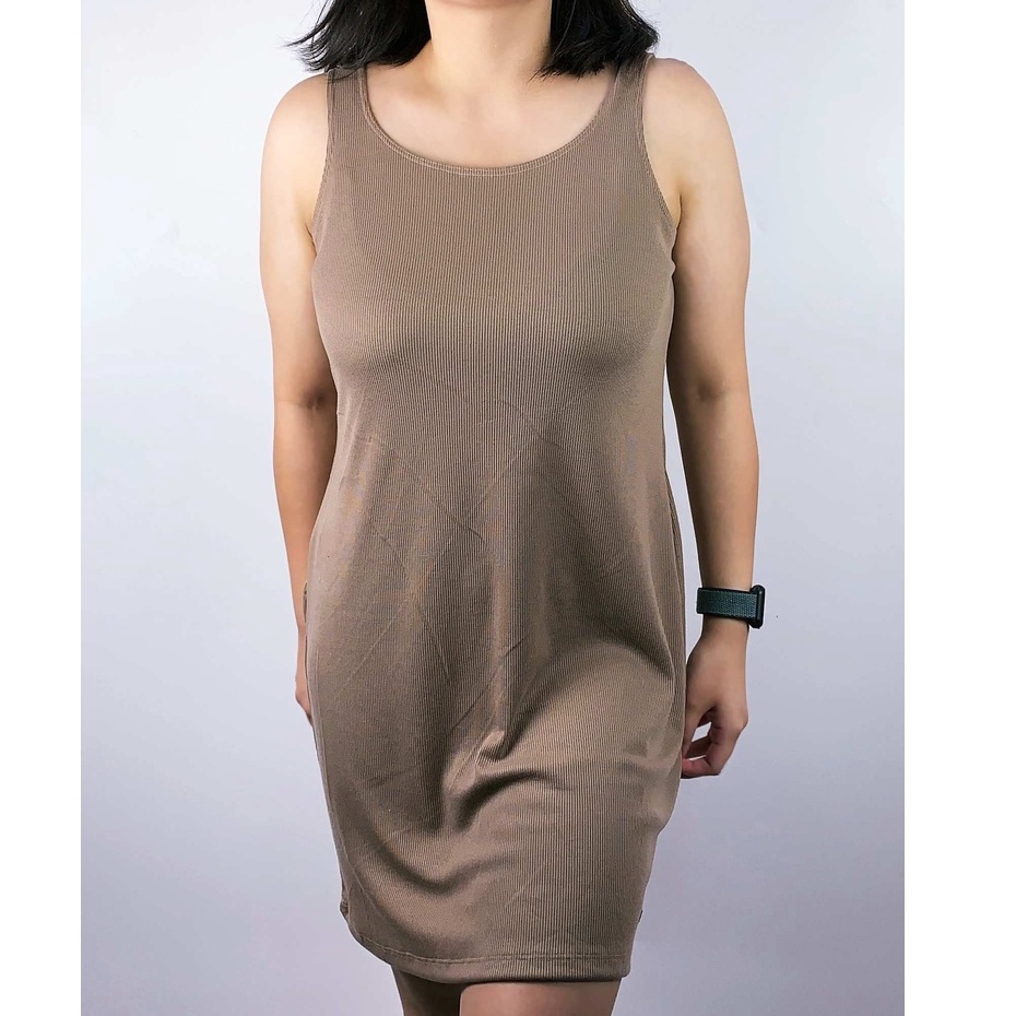 ( ผ้าร่อง / กล้ามเดรส ไซส์ XXL ) สั้นเหนือหัวเข่า แบรนด์ CHOTYSHOP   สินค้าผลิตในไทย  QBALX.B