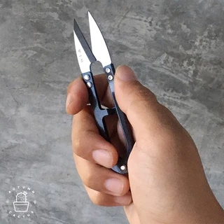 ✂️กรรไกรตัดราก อเนกประสงค์ ทรงก้ามปู ตัดด้าย ตัดผ้า ขนาดเล็ก วัสดุคาร์บอนคุณภาพสูง สีชมพู สีเทาเข้ม ✂️
