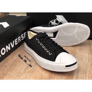 Converse jack purcell black สีดำ รองเท้าคอนเวิร์ส แบบผ้าแคนวาส ✅มีกล่อง/ตรงปกแท้100%⭐️ ใส่ได้ทั้งผู้ชาย/ผู้หญิงUnisex