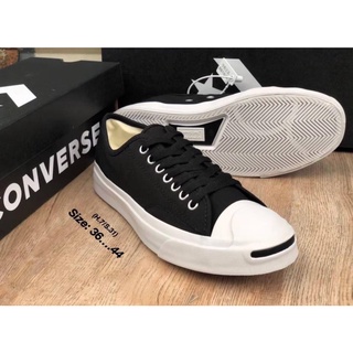 Converse jack purcell black สีดำ รองเท้าคอนเวิร์ส แบบผ้าแคนวาส ✅มีกล่อง/ตรงปกแท้100%⭐️ ใส่ได้ทั้งผู้ชาย/ผู้หญิงUnisex