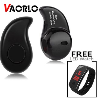 【ซื้อหูฟัง ส่งฟรีนาฬิกา】vaorlo S530 ชุดหูฟังบลูทูธไร้สาย ขนาดเล็ก พร้อมไฟ Led