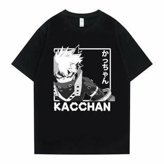 [S-5XL] เสื้อยืด พิมพ์ลายกราฟฟิค My Hero Academia มังงะ Bakugou Katsuki สไตล์ญี่ปุ่น ทรงหลวม โอเวอร์ไซซ์ สําหรับผู้ชาย แ