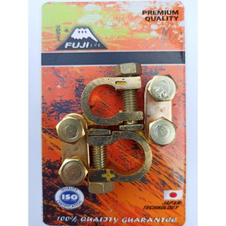 ขั่วแบตเตอรี่ ทองเหลืองแท้ FUJI (ISO:9001;2008)JAPAN TECHNOLOGY สำหรับสายพ่วงแบตเตอรี่ ขั่วบวกและลบ สินค้าคุณภาพดี