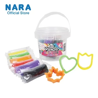NARA Modelling Clay ดินน้ำมันไร้สารพิษ 7 สี + แม่พิมพ์ 3 ชิ้น ชุดกระปุก (ขนาด 126 กรัม)