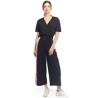 OVS Cropped Jumpsuit With Crossover And Bands