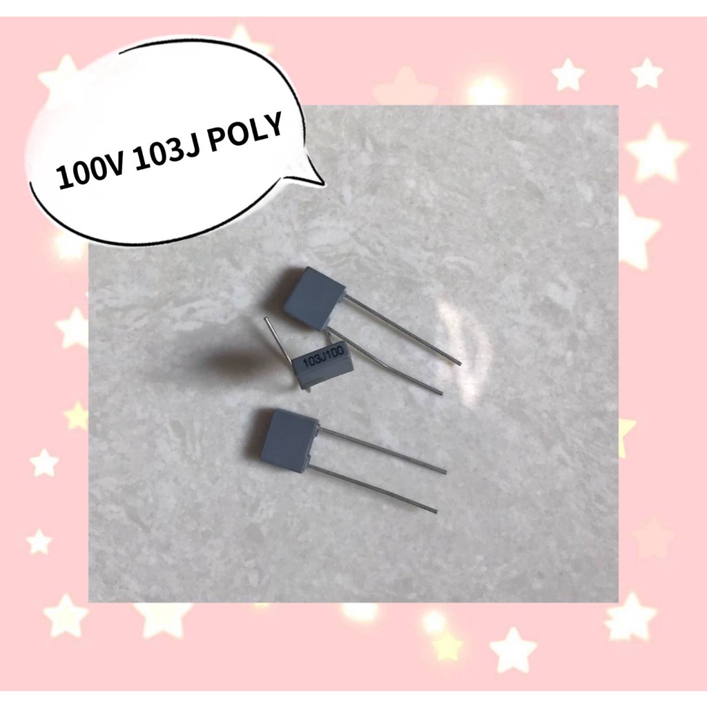 100V 103J POLY方块  สินค้ามีสต็อก พร้อมส่ง (1ชุด10ตัว)