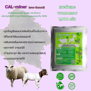 แคลมินเนอร์Cal-Miner1000กรัมอาหารเสริมแพะแกะ แคลเซียมและแร่ธาตุเสริมแพะแกะบริสุทธิ์จากธรรมชาติ สูตรเข้มข้นเกรดพิเศษ