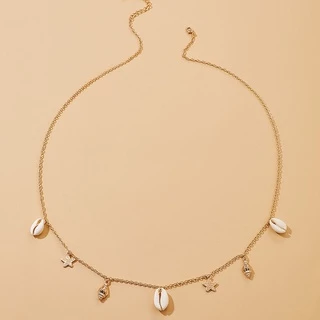 สร้อยคาดเอว แต่งหอยและดาว ใส่ไปทะเล พร้อมส่ง