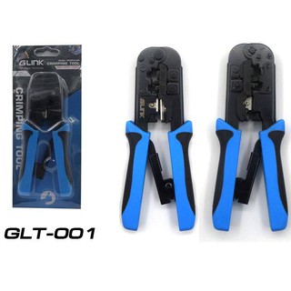 Glink 2 in 1คีมเข้าหัวสาย Lan RJ-45 กับ สายโทรศัพท์ RJ-11 รุ่น GLT-01 Black / Blue