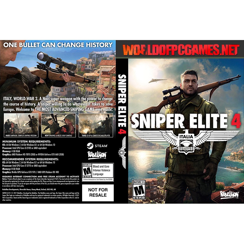 Sniper Elite 4 เกมส์ยิงบนคอม PC games offline USB