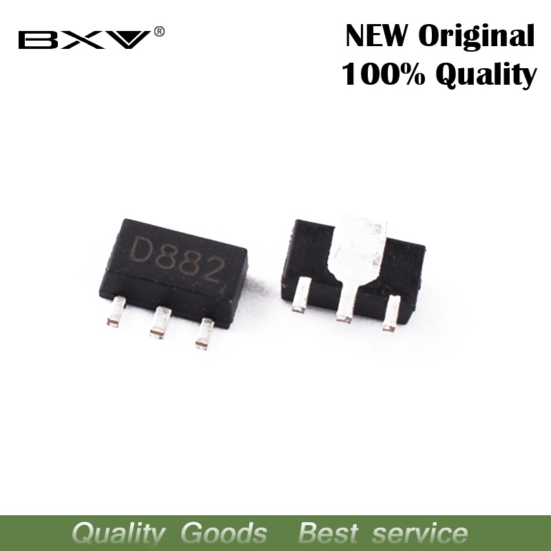 (xin)20PCS D882 SOT89 2SD882 SOT-89 30V/3A/30W 882 SOT SMD ทรานซิสเตอร์