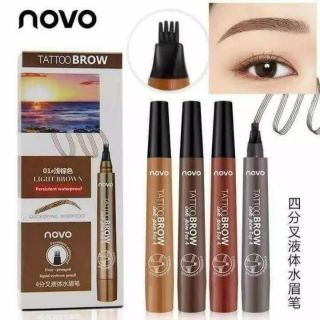 เขียนคิ้ว novo tattoo brow Tint  หัวแปรง 4 แฉก