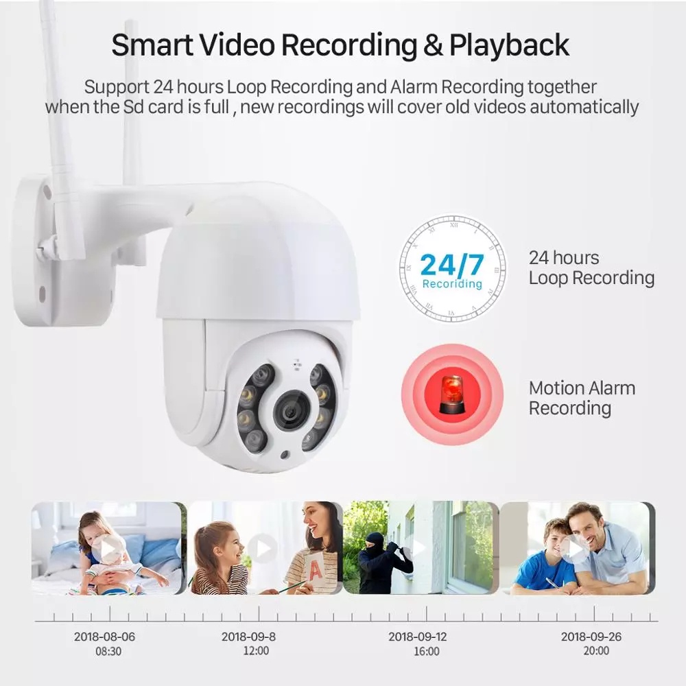 Surveillance Wifi Camera Outdoor 5MP HD smart home AI Human Detection ...