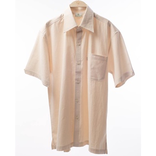 กรีน ค๊อตตอน เสื้อเชิ้ตชาย (ผ้าหนังกบ) Green Cotton Men’s Shirt (Crinkle Wash Fabric) 1751