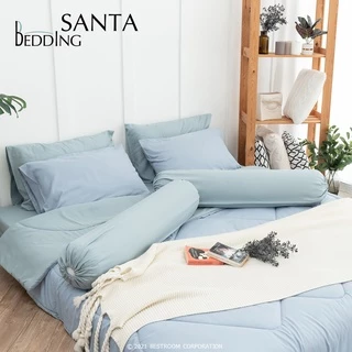 SANTA Bedding ชุดผ้าปูที่นอนพร้อมผ้านวม สีฟ้า สีเขียว