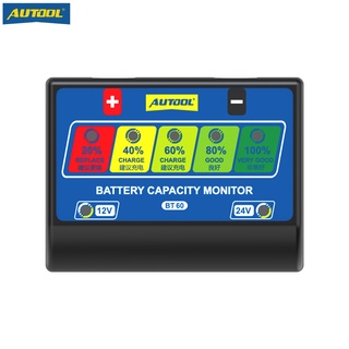 Autool เครื่องทดสอบความจุแบตเตอรี่ BT60 12V 24V