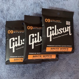 สายกีต้าร์ไฟฟ้า✅Gibson✅เบอร์9 สายกีต้าร์ เสียงดี เป็นสายนิกเกิล🌈แถมฟรีปิ๊กกีต้าร์🌈