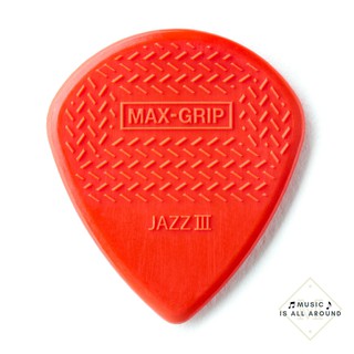 ปิ๊กDunlop รุ่น JazzIII Max grip Nylon 1.38 mm (Made in USA)