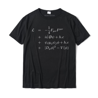 เสื้อยืดแขนสั้น ผ้าฝ้าย พิมพ์ลาย Lagrangian Of Particle Physics Higgs Boson น่ารัก สําหรับผู้ชายS-5XL