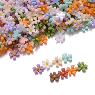 100pcs/Lot Flat Back Mini Acrylic Flower Nail Decoration 3D Nail Art Beads for Diy Nail Supplies Jewelry(no Hole)