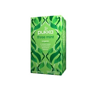 Pukka Three Mint Tea Bags x 20 ชา ชาอังกฤษ ชาสำเร็จรูป 20 ซอง ชาสมุนไพรกลิ่นมิ้น