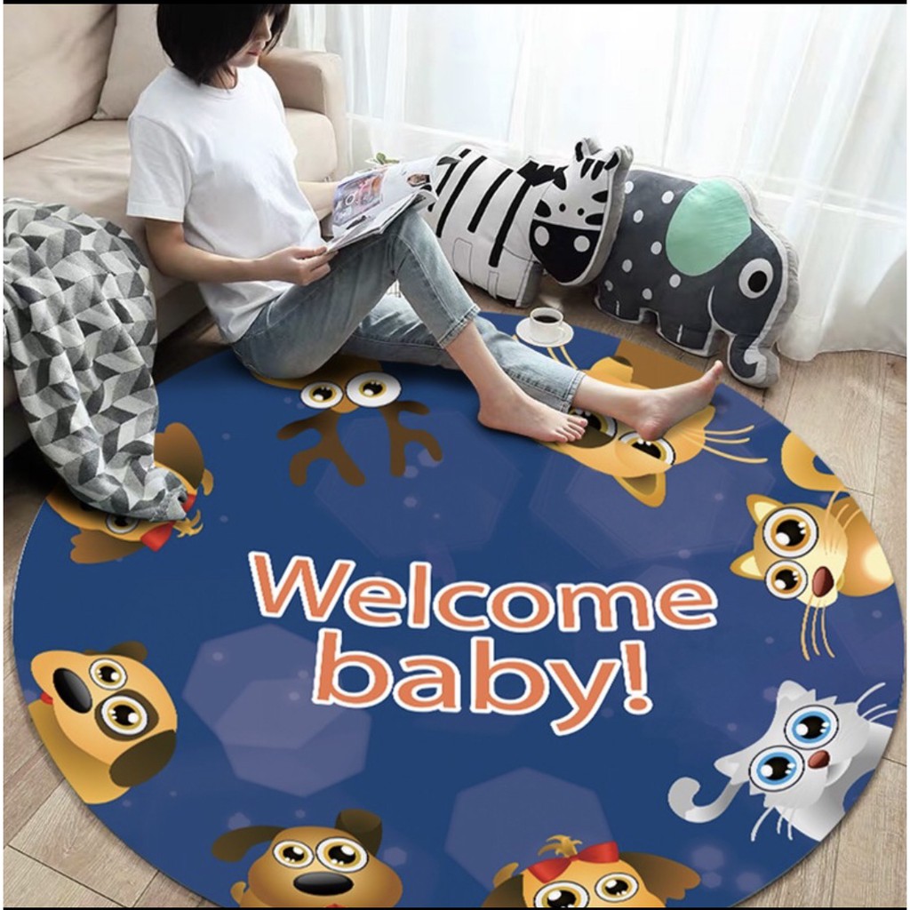 พรมปูพื้นห้องนั่งเล่น 3มิติ พรม พรมปูพื้น พรมปูพื้นข้างเตียง พรมห้องรับแขก พรม3มิติ พรมลายการ์ตูน พร
