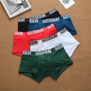 สีและแบบตามภาพ ผ้าคอตตอน ยืดได้ ใส่สบาย กางเกงในชาย Aussiebum บ๊อกเซอร์ Boxer