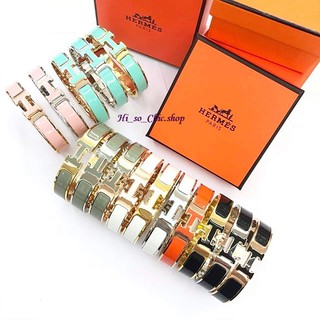 กำไลแฟชั่น รูปตัว H เทรนด์ฮิต หนา 1.2 cm (ราคาต่อชิ้น)
