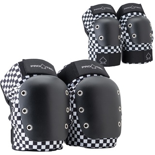 ProTec - Street  Knee/Elbow Pad Set Open Black Checker size M,L