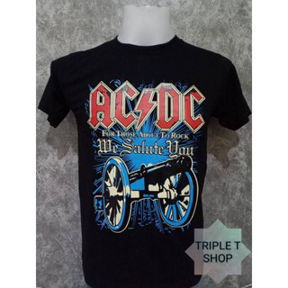 เสื้อยืดคอกลม สกรีนลาย ACDC (รหัส 33)