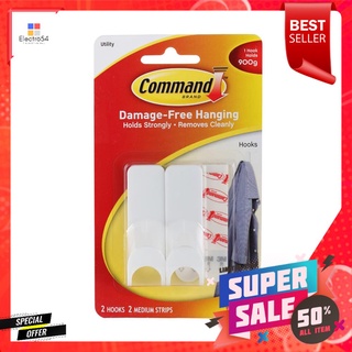 ขอแขวนเทปกาว 3M COMMAND XA004197373(1x2)SELF-ADHESIVE HOOK 3M COMMAND XA004197373 PACK2