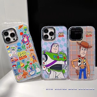 เคสป้องกันโทรศัพท์มือถืออะคริลิค แบบหนา กันกระแทก ลายการ์ตูน Toy Series Laser Symphony สําหรับ iPhone 14 13 12 11 Pro MAX IX XS MAX XR