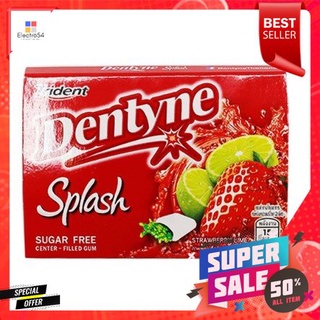 Dentyne Splash Strawberry Gum 15.2g กรุบกรอบด้วยสตรอเบอร์รี่สอดไส้มะนาวไร้น้ำตาล