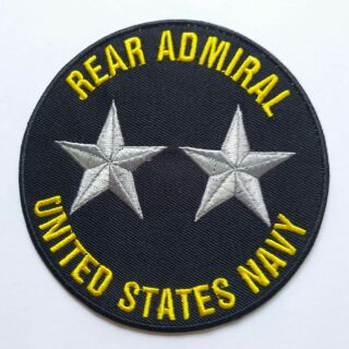 อาร์ม ตัวรีดติดเสื้อขนาด4นิ้ว REAR ADMIRAL UNITED STATES NAVY MILITARY PATCH INSIGNA สัญลักษณ์กองทัพเรือสหรัฐอเมริกา