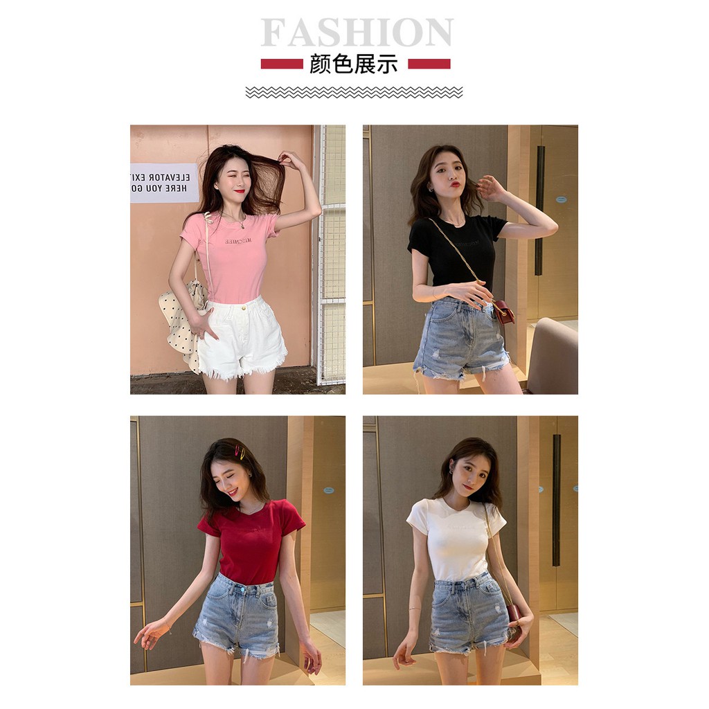 🌟PK House🌟เสื้อยืด แขนสั้น ลายปัก Size M / L