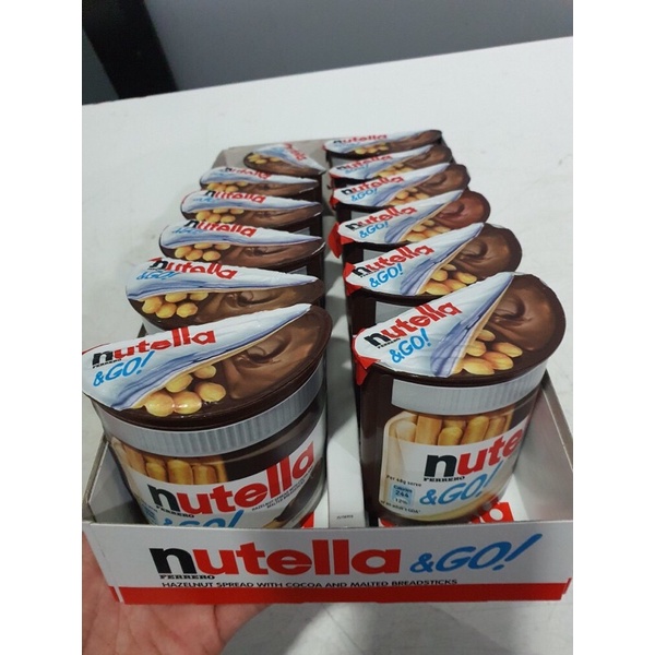 Nutella&goโกบิสกิตแท่งจิ้มช็อคแลต 12 ชิ้น🔥💖