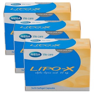 MEGA We Care Lipo-X Alpha-Lipoic Acid 50mg(30ซอง) x 3กล่อง