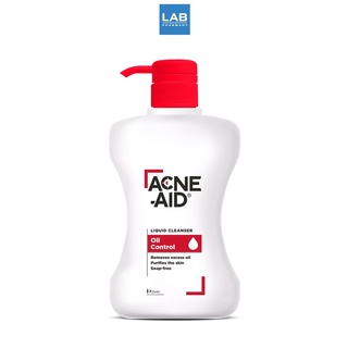 Acne-Aid Liquid Cleanser Oil Control 500 ml. - แอคเน่-เอด ลิควิด เครนเซอร์ (สีแดง) ผลิตภัณฑ์ทำความสะอาดผิวหน้าและผิวกาย สำหรับผิวมัน เป็นสิวง่าย