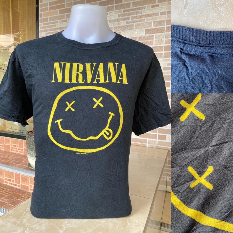 เสื้อวง nirvana มือสอง ตอกปี2018 สกรีนจม อก 25 นิ้ว ยาว 27 นิ้ว ตำหนิ ปลายแขนขวาขาด ป้ายบิน