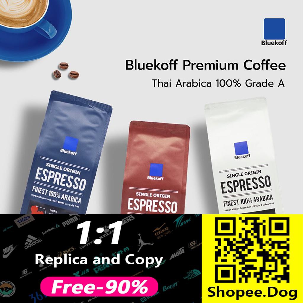 ▦✧♞Bluekoff A5 เมล็ดกาแฟ ไทย อาราบิก้า100% Premium เกรด A คั่วสด ระดับเข้ม (Dark Roast) (1ถุง บรรจุ 