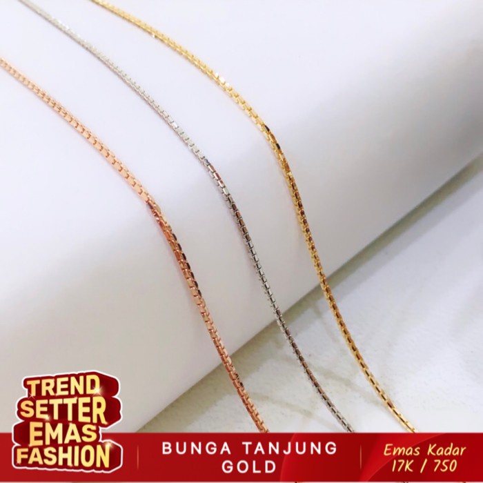 สร้อยคอทอง 17K จี้รูปดอกไม้ สไตล์อิตาลี ซานต้า สําหรับเด็ก