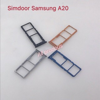 ถาดซิม Simdoor Samsung Galaxy A20 สี ดำ ทอง ฟ้า ขาว