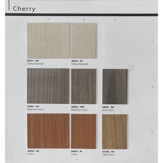 แผ่นลามิเนต Arborite ลายไม้ Cherry ขนาด 120 x 240 ซม. หนา 0.7 มม. ใช้สำหรับงานตกแต่งภายใน สวย ทันสมัย มีหลายลายให้เลือก