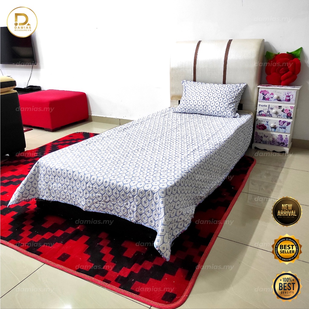 Cadar Faim ชุดผ้าปูที่นอนผ้าห่อตัวเดี่ยว 2 in 1 วัสดุผ้าฝ้ายสุ่ม 80Percent 20Percent Polyster ผ้าปูท