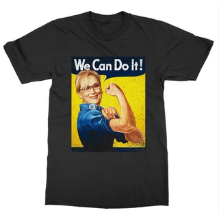 เสื้อยืดแขนสั้น พิมพ์ลาย Meryl Can Do It Streep Feminist Rosie The Riveter แฟชั่นฤดูร้อน สําหรับผู้ชาย และผู้หญิงสามารถป