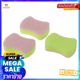 ฟองน้ำพร้อมใยขัด SCOTH-BRITE ANTIBACTERIAL 10x5นิ้ว 2แถม1 สีชมพูSCOURER SPONGE SCOTH-BRITE ANTIBACTERIAL 10x5" 3 PCS PIN