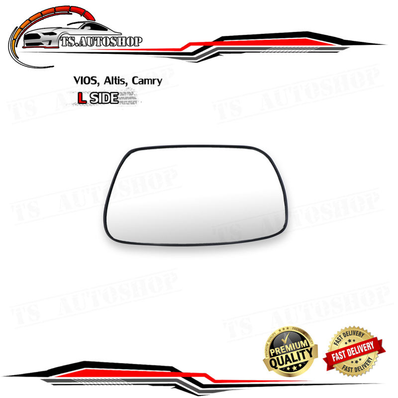 เนื้อเลนส์กระจก ข้าง ขวา ใส่ โตโยต้า วีออส ออติส แคมรี่ Vios , Altis , Camry ปี 2002-2006 Toyota Toy